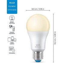Лампа розумна WiZ, E27, 8W, 60W, 806Lm, A60, 2700K, Wi-Fi