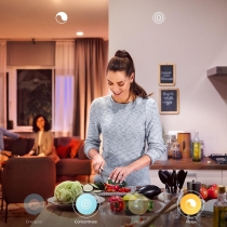 Лампа розумна Philips Hue E27, 9W(60Вт), 2000K-6500K, RGB, ZigBee, Bluetooth, димування