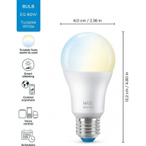 Лампа умная WiZ, E27, 8W, 60W, 806Lm, A60, 2700-6500K, Wi-Fi