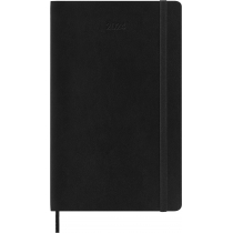 Щоденник Moleskine 2024 13 х 21 см 400 сторінок Чорний М’який