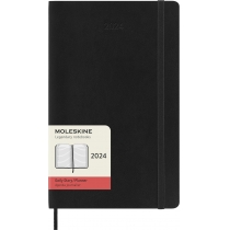 Щоденник Moleskine 2024 13 х 21 см 400 сторінок Чорний М’який