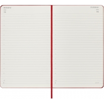 Дневник Moleskine 2024 13 х 21 см 400 страниц Красный