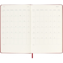 Дневник Moleskine 2024 13 х 21 см 400 страниц Красный