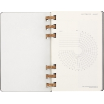 Щотижневик Moleskine 2023-2024 Spiral Академічний 13 х 21 см 200 сторінок Чорний