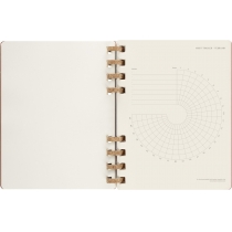 Щотижневик Moleskine 2024 Spiral 19 х 25 см 200 сторінок Мигдальний