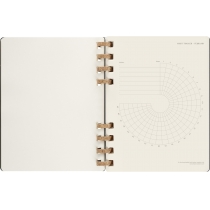 Щотижневик Moleskine 2024 Spiral 19 х 25 см 200 сторінок Чорний