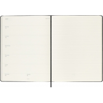 Щотижневик Moleskine 2024 19 х 25 см 144 сторінки Чорний