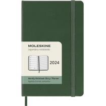 Щотижневик Moleskine 2024 9 х 14 см 144 сторінки Миртовий Зелений