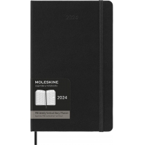 Щотижневик Moleskine Вертикальний PRO 2024 13 х 21 см 288 сторінок Чорний