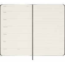 Щотижневик Moleskine з місцем для дат 13 х 21 см 144 сторінки Чорний