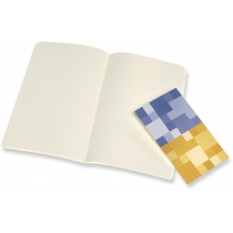 Записная книжка Moleskine Volant 13 х 21 см 80 нелинированных страниц Незабудка, Янтарь (2 шт)
