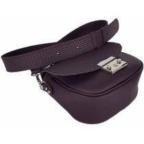 Сумка "Римини" натуральная кожа, баклажан.