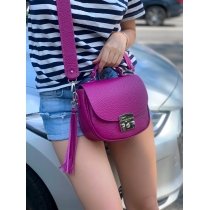 Сумка "Римини" натуральная кожа, баклажан.