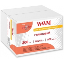 Фотопапір WWM глянсовий 200г/м кв, 10см x 15см, 500арк (G200.F500)