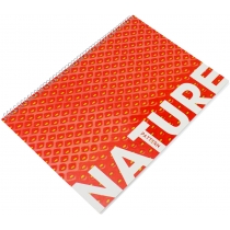 Блокнот А4, 80 л., NATURE, клетка, спираль