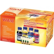 Комплект перезаправляемых картриджей WWM Canon Pixma MG5440/MG5540/MG6440 ( 5х100г) з чіпами (RC.CLI