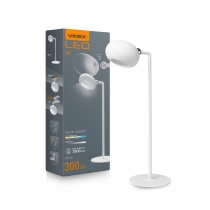 Лампа настiльна LED з акумулятором VIDEX VLE-TF18W 3W 3000-5500K Біла