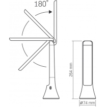 Лампа настiльна LED -ліхтарик VIDEX TF11W 5W 3000-5500K