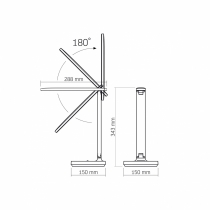 Лампа настiльна LED з акумулятором VIDEX VL-TF16W 5W 1800-5000K