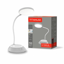Лампа настiльна LED з акумулятором TITANUM TLTF-022G 7W 3000-6500K USB сіра
