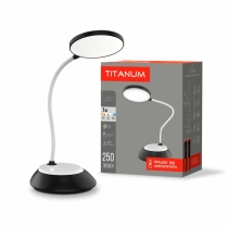 Лампа настiльна LED з акумулятором TITANUM TLTF-022B 7W 3000-6500K USB чорна