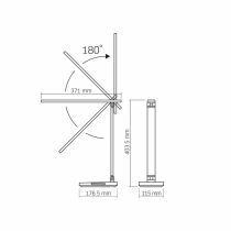 Лампа настiльна LED з бездротовою зарядкою VIDEX VL-TF17B 18W 1800-6500K