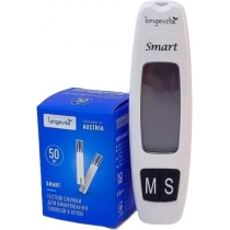 Глюкометр LONGEVITA Smart Сис-ма д/вимiр.глюк.+Тест.смуж.50шт(1*50шт)