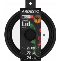 Крышка универсальная Ardesto Black Mars, Smart, 20х22х24см, стекло, силикон