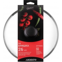 Крышка Ardesto Gemini Gourmet, 26см, стекло, нержавеющая сталь, бакелит