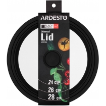 Крышка универсальная Ardesto Black Mars, Smart, 24х26х28см, стекло, силикон