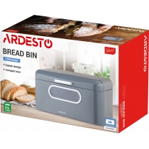 Хлібниця Ardesto Gemini, 30х18х15см, метал, сірий