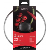 Крышка Ardesto Gemini Gourmet, 22см, стекло, нержавеющая сталь, бакелит