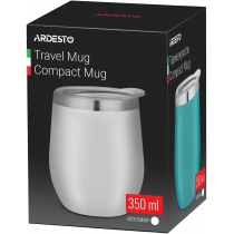 Термокухоль Ardesto Compact Mug, 350мл, нержавіюча сталь, білий