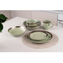 Тарелка суповая Ardesto Liguria Green bay, 20см, керамика, зеленый