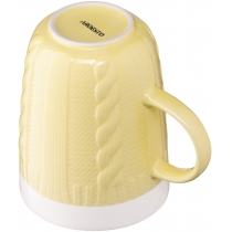 Чашка Ardesto Кnitti, 330мл, порцеляна, жовто-білий