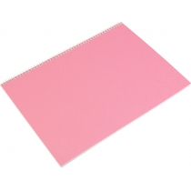 Блокнот А4, пластикова обкладинка (фактура тканина), бічна спіраль, 80 арк., клітинка, асорті пастел