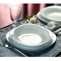 Тарелка суповая Bormioli Rocco Parma, 23x23см, опаловое стекло, белый