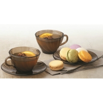 Сервіз чайний Duralex Beau Rivage Creole, 12предметів, скло, коричнево-світлий