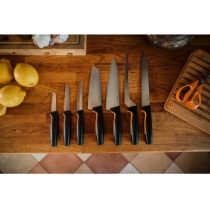 Кухонный нож для хлеба Fiskars Functional Form, 21.3см, нержавеющая сталь, пластик, черный