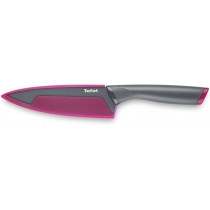Кухонный нож поварской Tefal Fresh Kitchen, 15см, с чехлом, нержавеющая сталь, пластик, серый