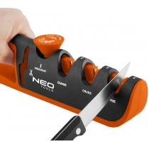 Точилка для ножів та ножиць Neo Tools, 77х290х47мм, 3 етапи заточування, алмаз, карбід вольфраму та