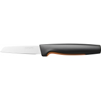 Кухонний ніж для овочів Fiskars Functional Form, прямий, 8см, нержавіюча сталь, пластик, чорний