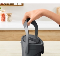 Термос Tefal Ponza Pump, 1.9л, пластик, скло, чорний