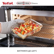 Набір контейнерів Tefal Master Seal, 3шт, жаростійке скло, прозорий