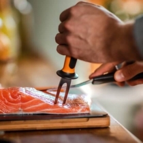 Вилка для рыбы Fiskars Functional Form, 19см, нержавеющая сталь, пластик, черный