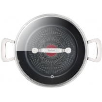 Сотейник с крышкой Tefal Unlimited, 26см, 2.5л, алюминий, стекло, черный