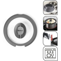 Кришка Tefal Ingenio 26см, скло, силікон, прозоро-чорний