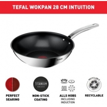 Сковорода ВОК Tefal Intuition, 28см, нержавеющая сталь.