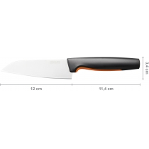 Кухонный нож поварской Fiskars Functional Form, малый, 12см, нержавеющая сталь, пластик, черный