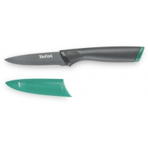 Кухонний ніж для чищення овочів Tefal Fresh Kitchen, з чохлом 9см, нержавіюча сталь, чорно-зелений